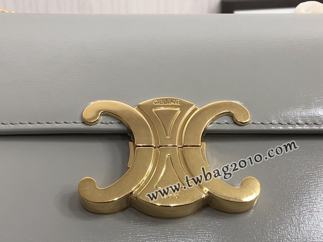 Celine專櫃2023新款小號亮澤牛皮革鏈條包 賽琳凱旋門鎖扣金屬鏈條腋下包 sldj2402